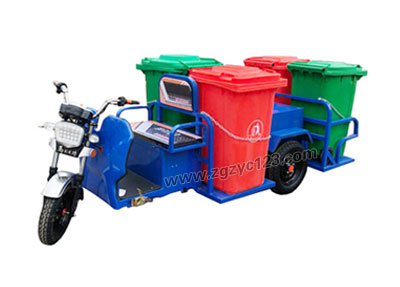 三轮4桶垃圾运输车